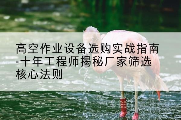 昆山剪叉式升降机厂家-高空作业设备选购实战指南-十年工程师揭秘厂家筛选核心法则
